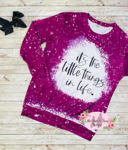 Load image into Gallery viewer, Mommy and Me It's the Little Things Bleached Long Sleeve Ladies Top