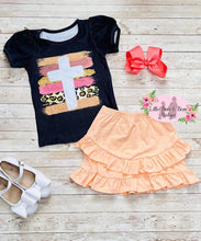 Load image into Gallery viewer, Blush Paint Stroke Cross Skirt Set