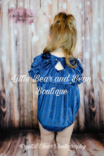 Load image into Gallery viewer, Velvet Star Romper Sapphire