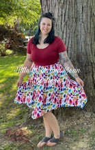 Load image into Gallery viewer, Mommy and Me Colorful Leaves Handkerchief Ladies Dress