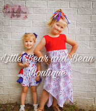 Load image into Gallery viewer, Mommy and Me Firework Show Handkerchief Hem Maxi Dress (Child)