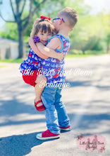 Load image into Gallery viewer, Red, White and Blue Whales Tank Icing Short Set