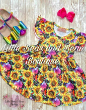 Load image into Gallery viewer, Vibrant Sunflower Flutter Sleeve Dress
