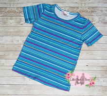 Load image into Gallery viewer, Blue Stripe Short Sleeve Shirt