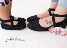 Load image into Gallery viewer, Black Leopard Ballerina Shoes