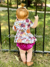 Load image into Gallery viewer, Fall Harvest Floral Velvet Bummie Set