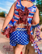 Load image into Gallery viewer, American Paint Stroke Swing Top Bummie Set