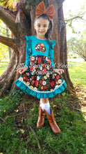 Load image into Gallery viewer, Teal Pumpkin Floral Dress