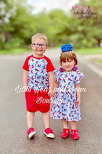 Load image into Gallery viewer, Red, White and Blue Airplane Shirt
