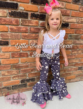 Load image into Gallery viewer, Navy Star Double Wide Belle Distressed Denim Pants