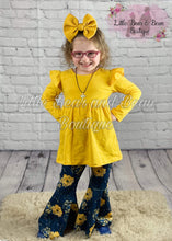 Load image into Gallery viewer, Navy and Yellow Floral Belle Set