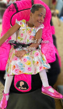 Load image into Gallery viewer, Yellow and Sky Blue Floral Twirl Dress