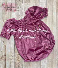Load image into Gallery viewer, Velvet Star Romper Sangria