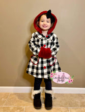 Load image into Gallery viewer, Plaid Heart Fleece Coat