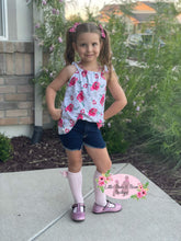 Load image into Gallery viewer, Summer Roses Denim Shorts Set