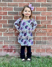 Load image into Gallery viewer, Gothic Purple Floral Tunic Set