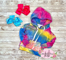 Load image into Gallery viewer, Rainbow Tie Dye Hoodie