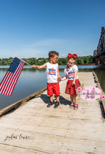 Load image into Gallery viewer, Yankee Doodle Darling Skirted Short Set
