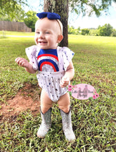 Load image into Gallery viewer, Rainbow Star Sparkle Romper