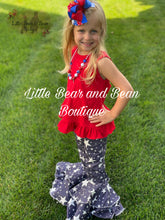 Load image into Gallery viewer, Navy Star Double Wide Belle Distressed Denim Pants