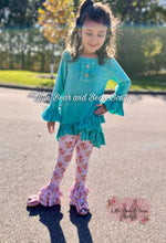 Load image into Gallery viewer, Blush and Aqua Rose Floral Belle Set