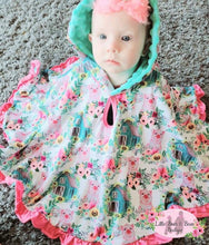 Load image into Gallery viewer, Spring Pig Ruffle Poncho