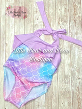 Load image into Gallery viewer, Shimmering Mermaid Halter One Piece Swimsuit