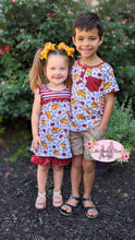 Load image into Gallery viewer, School Bus and Apples Button Shirt