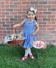 Load image into Gallery viewer, Blue Checkered Ruffle Dress