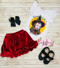 Load image into Gallery viewer, Sister Witches Drop Dead Velvet Skirt Set