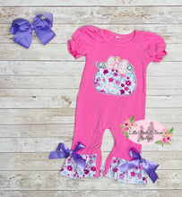 Load image into Gallery viewer, Pink Pumpkin Applique Romper
