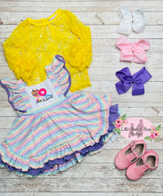 Load image into Gallery viewer, Love is Sweet Triple Ruffle Pinafore Twirl Dress