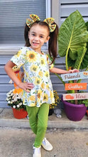 Load image into Gallery viewer, Sunkissed Sunflower Peplum Legging Set