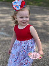 Load image into Gallery viewer, Mommy and Me Firework Show Handkerchief Hem Maxi Dress (Child)