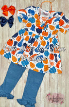 Load image into Gallery viewer, Blue Gourds Tunic with Ruffle Leggings
