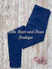 Load image into Gallery viewer, Ladies Athletic Leggings -Navy