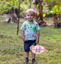 Load image into Gallery viewer, Size 7/8- 1st Fishing Trip Button Shirt