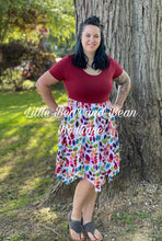 Load image into Gallery viewer, Mommy and Me Colorful Leaves Handkerchief Ladies Dress