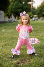 Load image into Gallery viewer, Pink Pumpkin Applique Romper