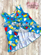 Load image into Gallery viewer, Singing in the Rain Ruffle Swing Top Set