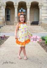 Load image into Gallery viewer, Tropical Fruit Ruffle Twirl Dress