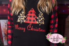 Load image into Gallery viewer, Christmas Tree Ladies with Animal Print Top