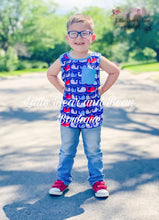 Load image into Gallery viewer, Red, White and Blue Whales Tank