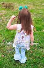 Load image into Gallery viewer, Pastel Birds Ruffle Swing Top Set
