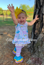 Load image into Gallery viewer, Rainbow Ruffle Swing Top Set