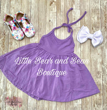Load image into Gallery viewer, Purple Halter Playground Dress