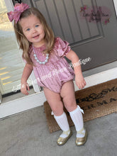 Load image into Gallery viewer, Velvet Star Romper Blush