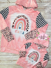 Load image into Gallery viewer, Mommy and Me - “Mama” Rainbow Animal Print Ladies Hoodie