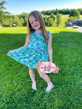 Load image into Gallery viewer, Colorful Fish Sleeveless Peplum Set