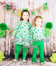 Load image into Gallery viewer, Clover Green Lattice Legging Set